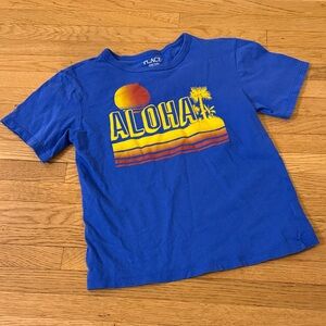 💕3 for $15💕 Blue Aloha Graphic Tee